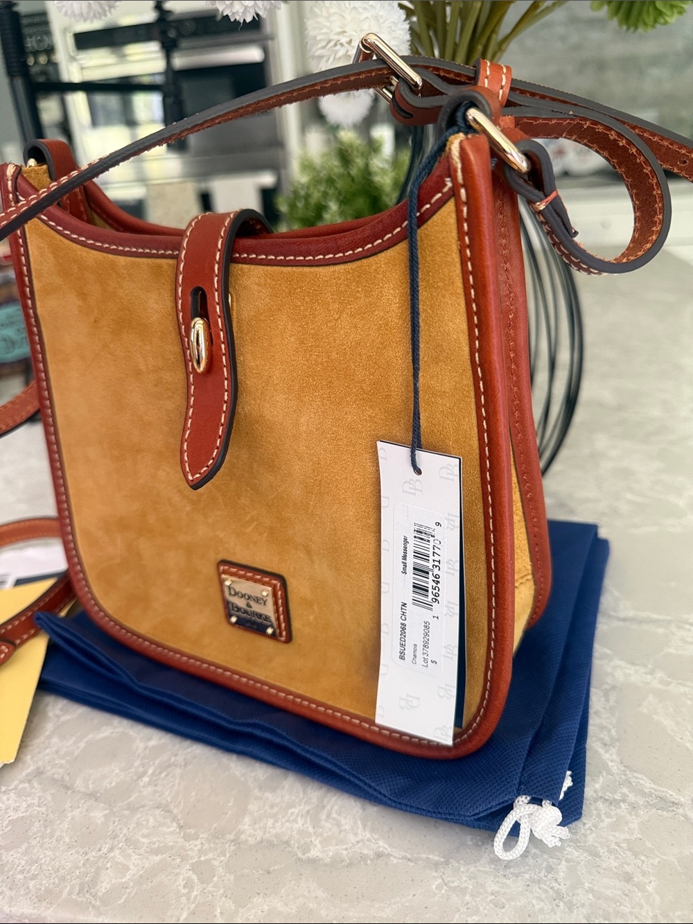 Dooney & Bourke Suede Messenger Crossbody - Picture 3 of 9
